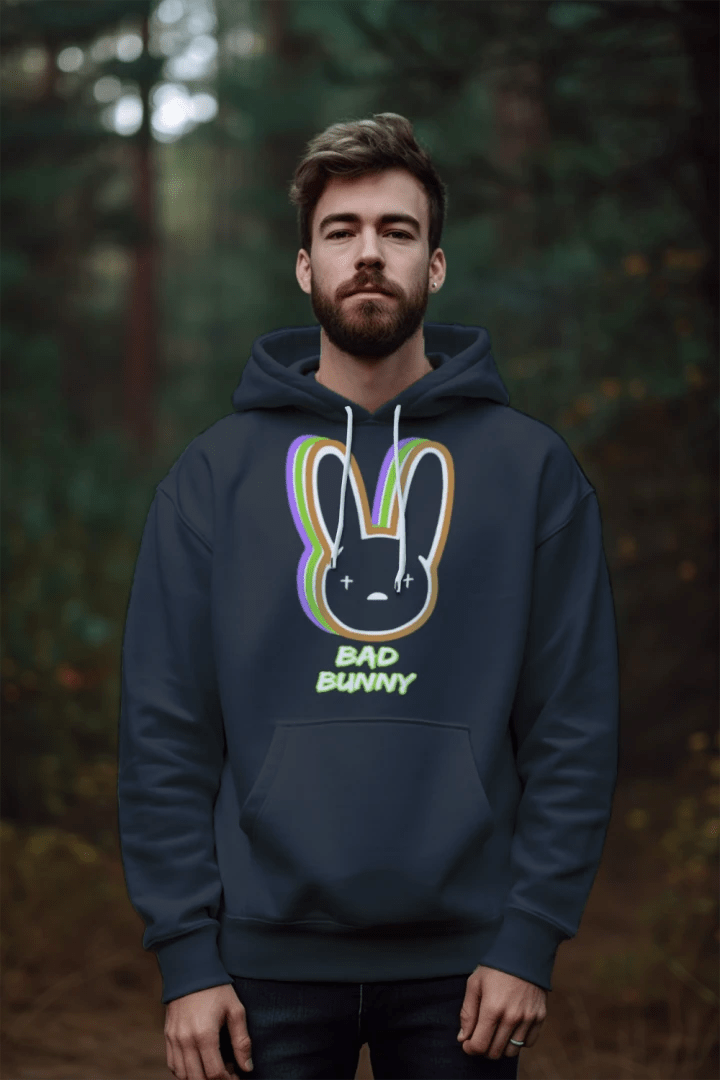 BAD BUNNY COLORFUL LOGO HOODIE - One Spot Deals