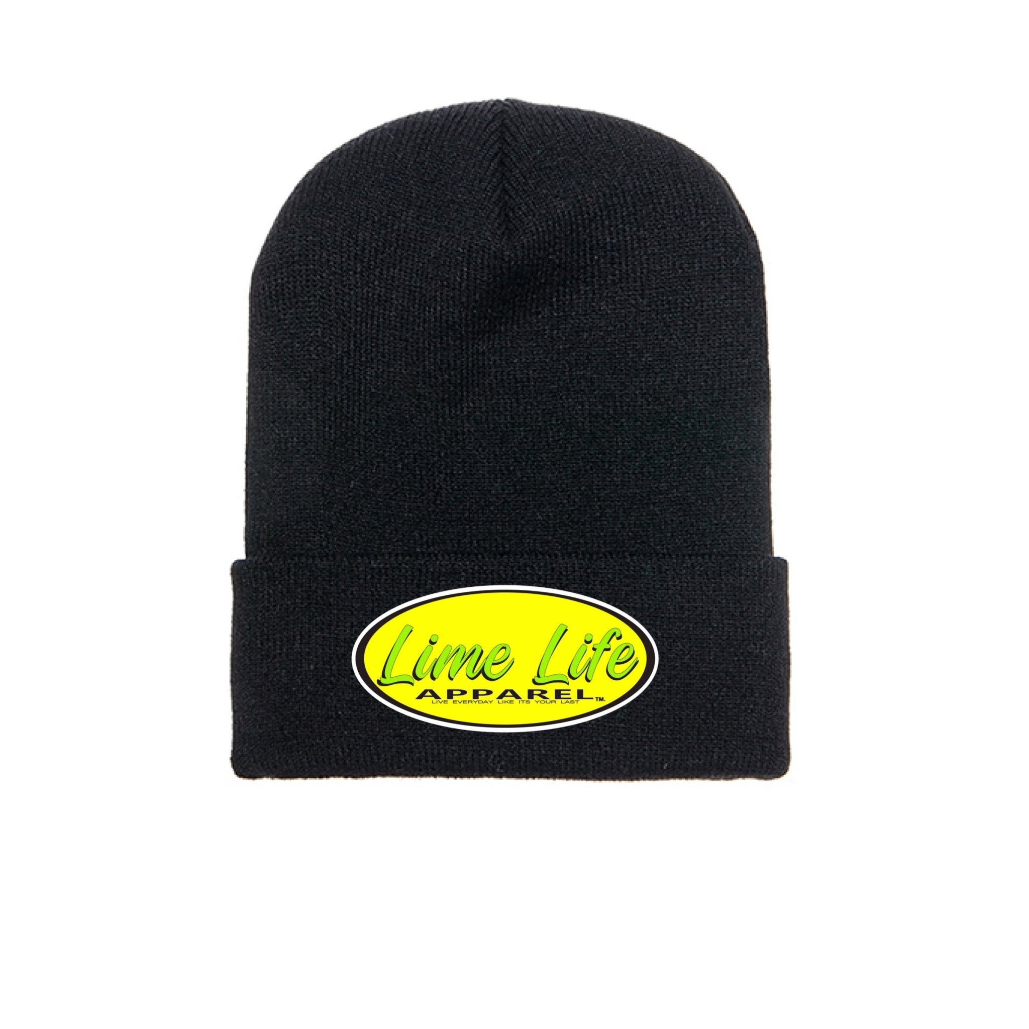 BEANIE LIME LIFE LOGO - One Spot Deals