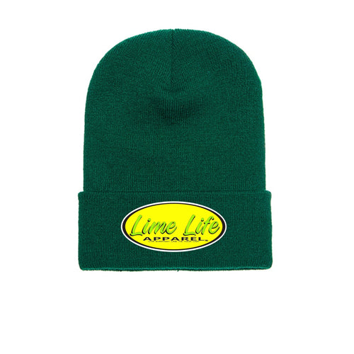 BEANIE LIME LIFE LOGO - One Spot Deals