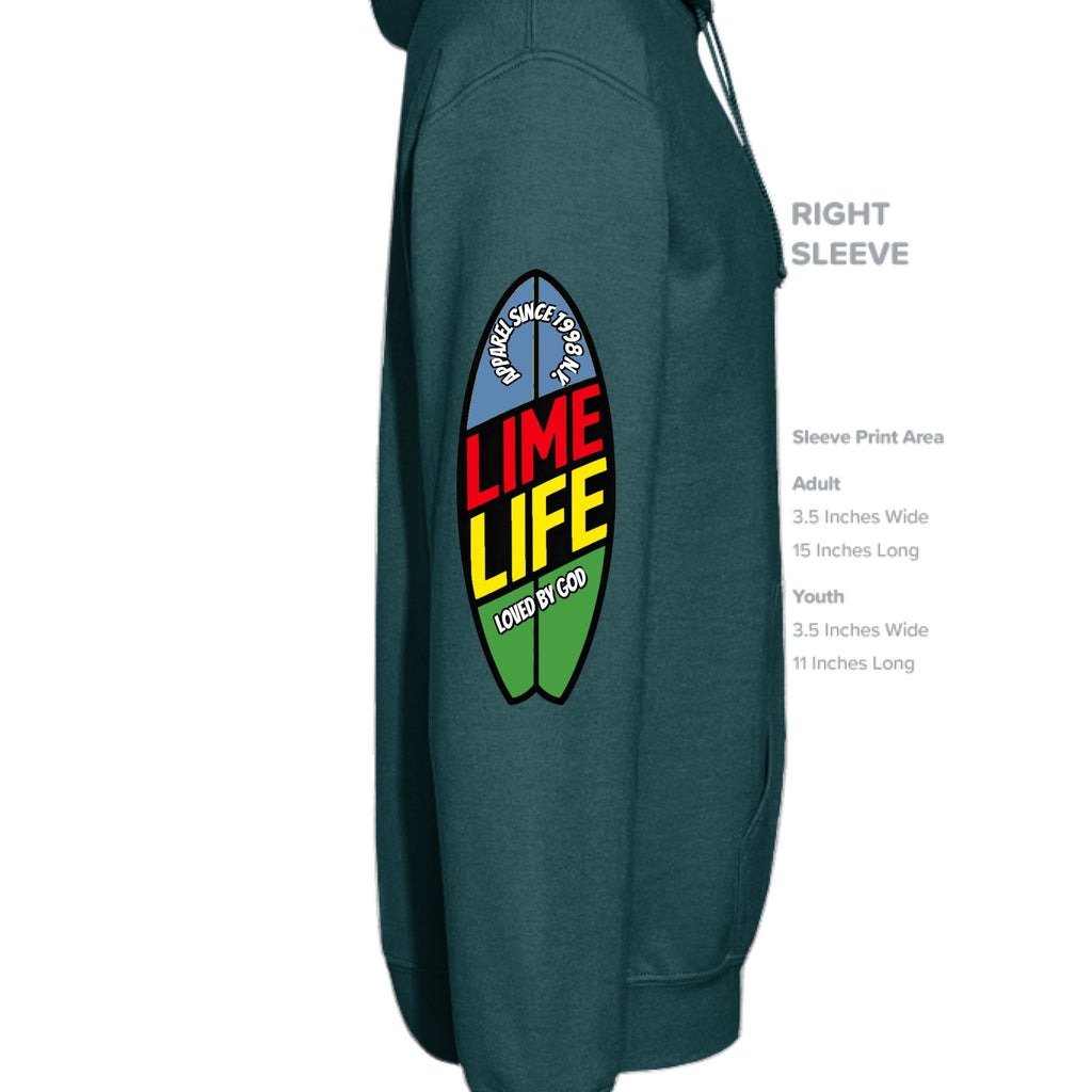 LIME LIFE APPAREL SURF LOGO HOODIE - One Spot Deals