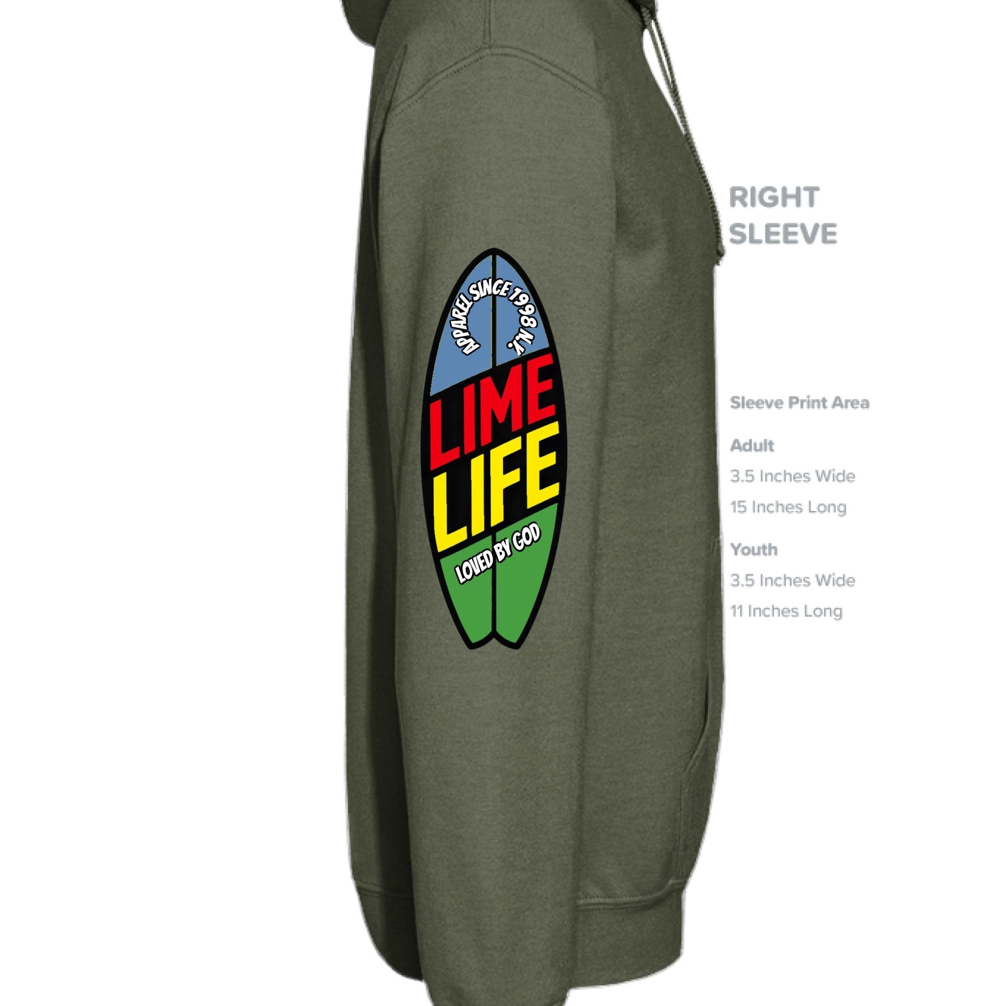 LIME LIFE APPAREL SURF LOGO HOODIE - One Spot Deals