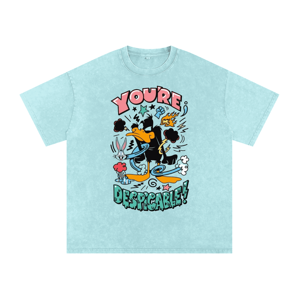 Snow Washed Oversized Cotton T-Shirt - One Spot Deals