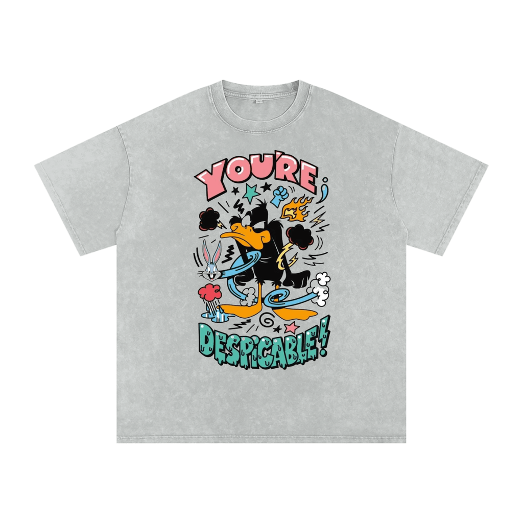 Snow Washed Oversized Cotton T-Shirt - One Spot Deals