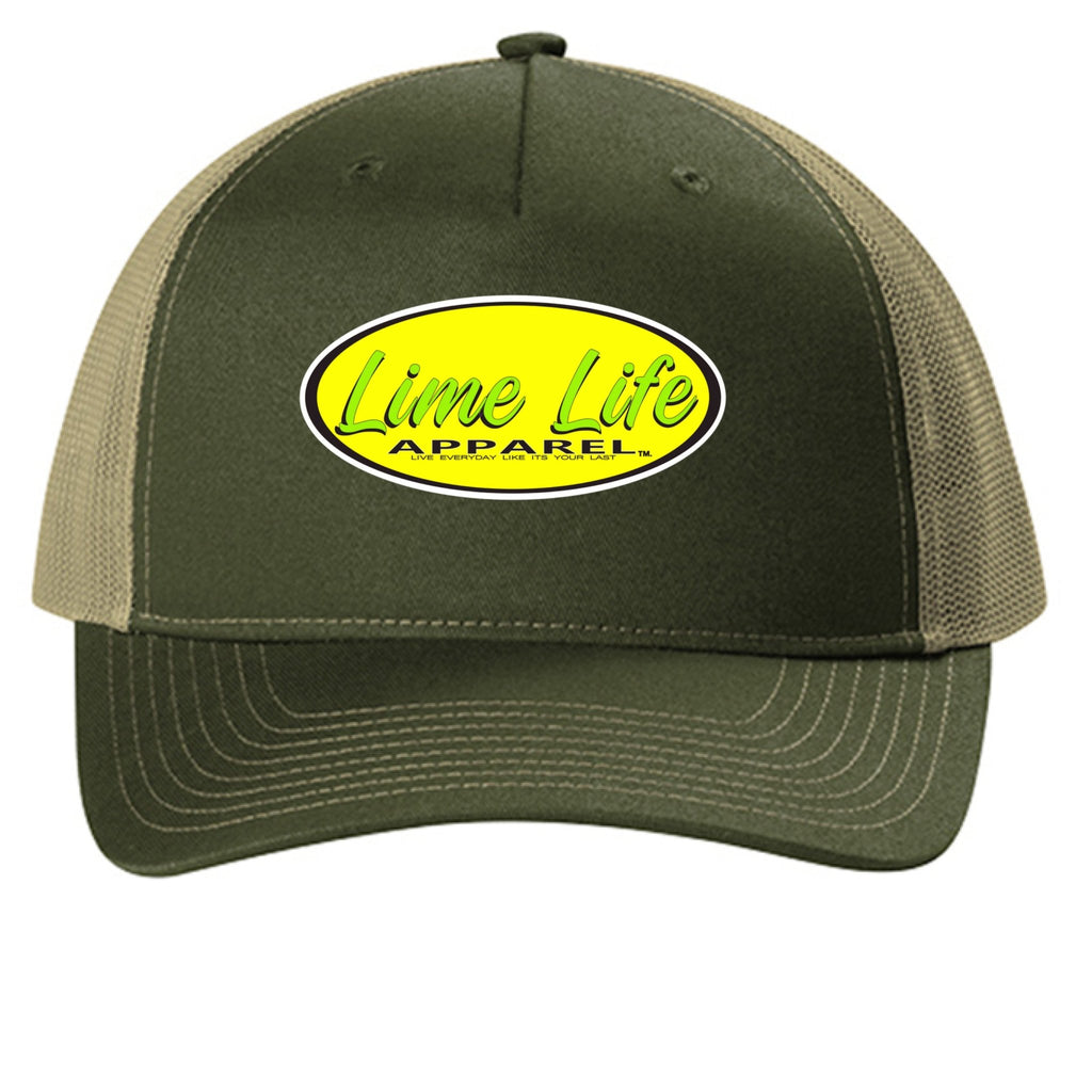 TRUCKER HAT LIME LIFE LOGO - One Spot Deals